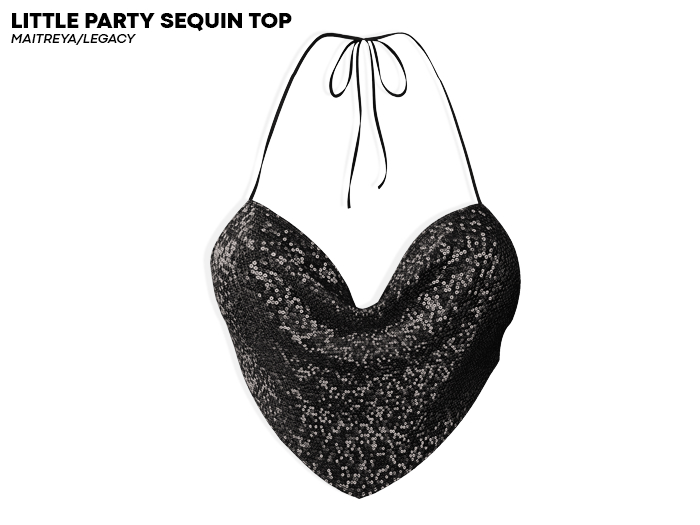 ROULY :: Little Party Sequin Top - Black