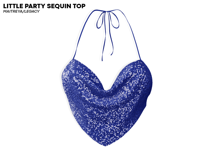 ROULY :: Little Party Sequin Top - Bluecid