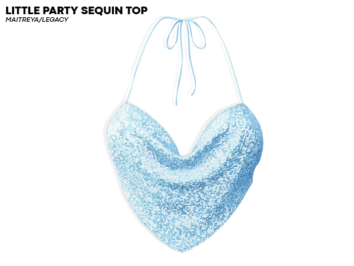 ROULY :: Little Party Sequin Top - Sky