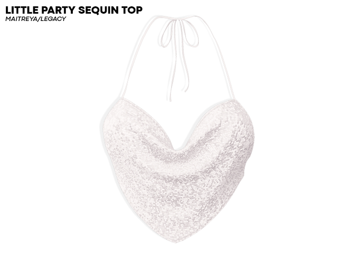 ROULY :: Little Party Sequin Top - White Cristal