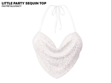 ROULY :: Little Party Sequin Top - White Cristal