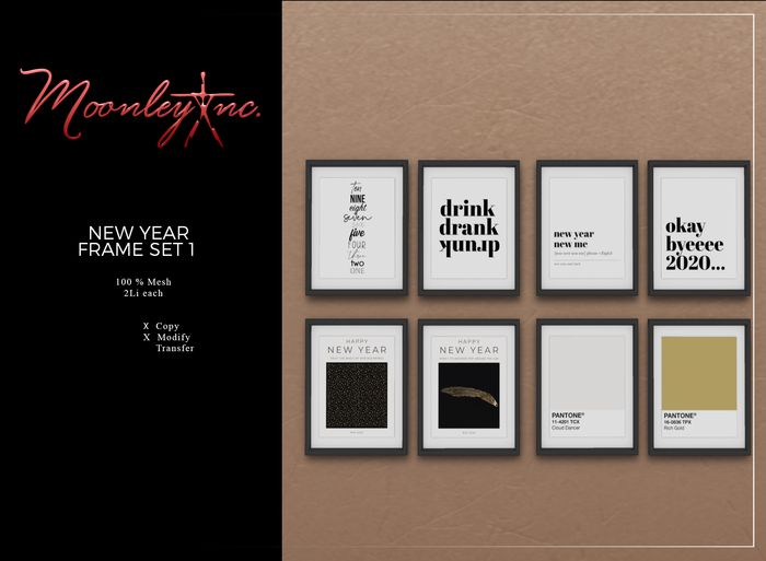 Moonley Inc. - New Year Frame Set 1