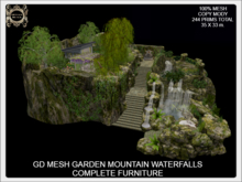 GD MESH GARDEN MOUNTAIN WATERFALLS COMPLETE FURNITURE