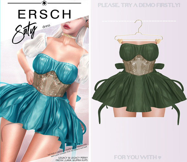 ERSCH - Saty Dress  -olive-