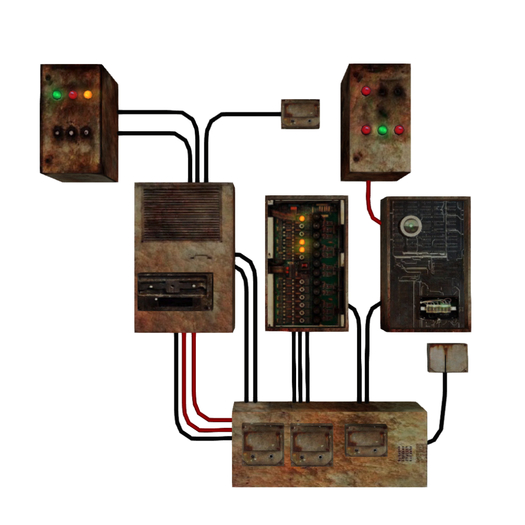 Electrical wires on the wall v5 Mesh