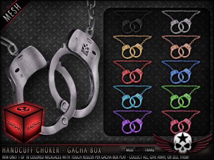 = REBELLION = HANDCUFF CHOKER (BLUE)