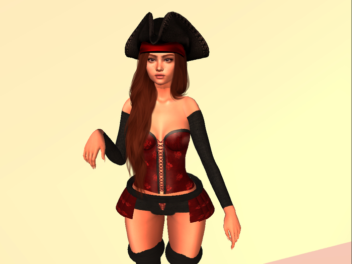 Outfit Pirate Female Red