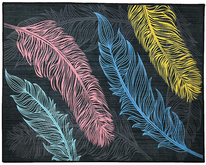 ^Dejavu^  Leaf Rug