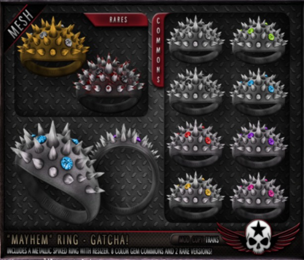 = REBELLION = "MAYHEM" RING - YELLOW (COMMON)