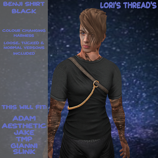 [L.T] Benji Shirt - Black (ADD ME)