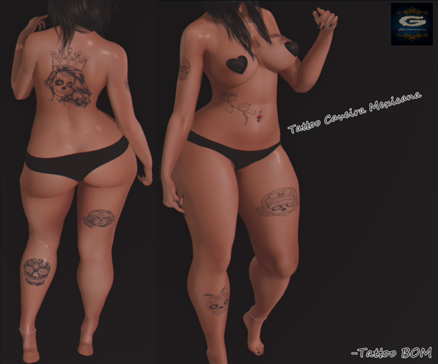 ::G.B-Tattoo Caveira Mexicana::