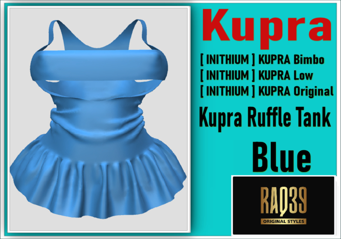 [R39] Kupra Ruffle Tank Blue