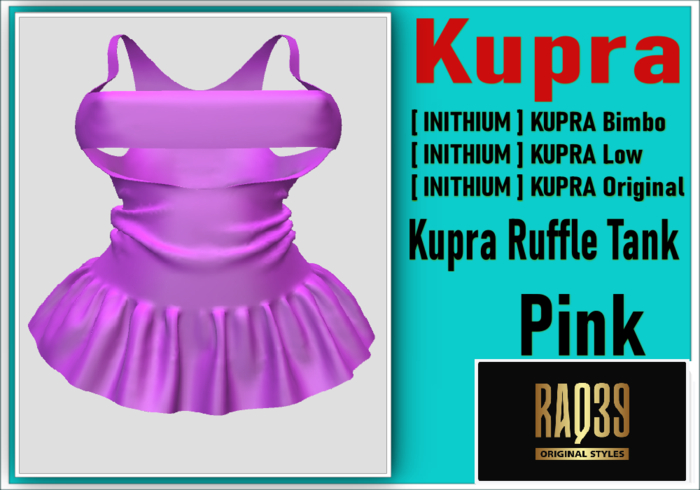 [R39] Kupra Ruffle Tank Pink