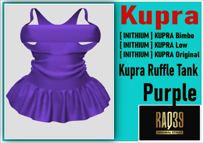 [R39] Kupra Ruffle Tank Purple