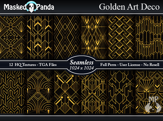MP Golden Art Deco - Seamless Textures - Full Perm