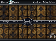MP Golden Mandalas - Seamless Textures - Full Perm