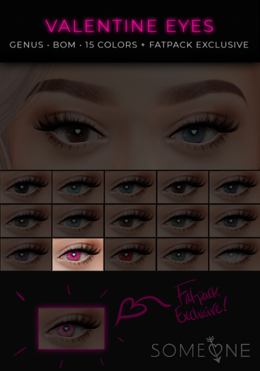 SOMEONE - Valentine Eyes - Pink  (Wear Me!)