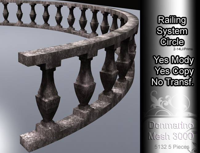 Donmarino railing curved Co e Mo