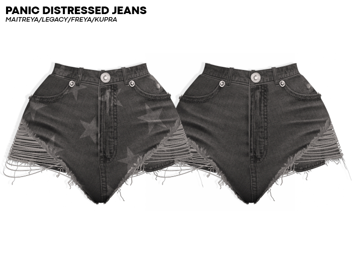 ROULY :: Panic Distressed Jeans - Gray