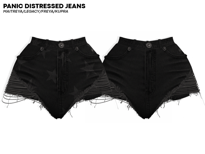 ROULY :: Panic Distressed Jeans - Black