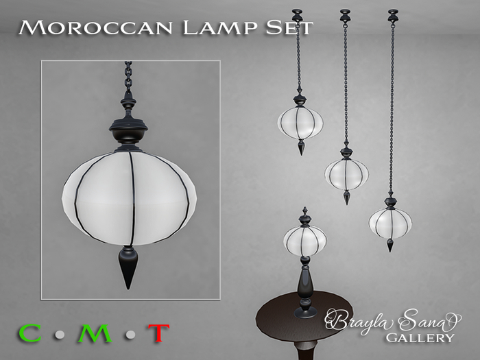 Moroccan Lamp Set Gunmetal