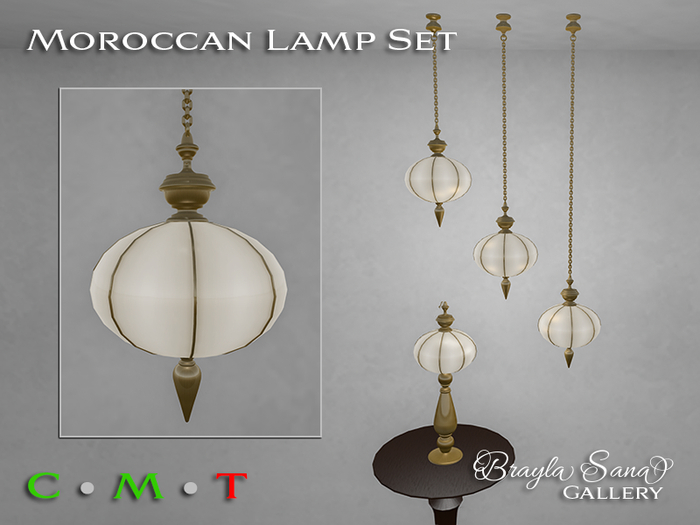 Moroccan Lamp Set Gold
