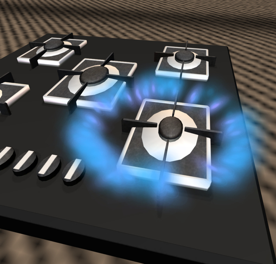 Second Life Marketplace gas stove flame