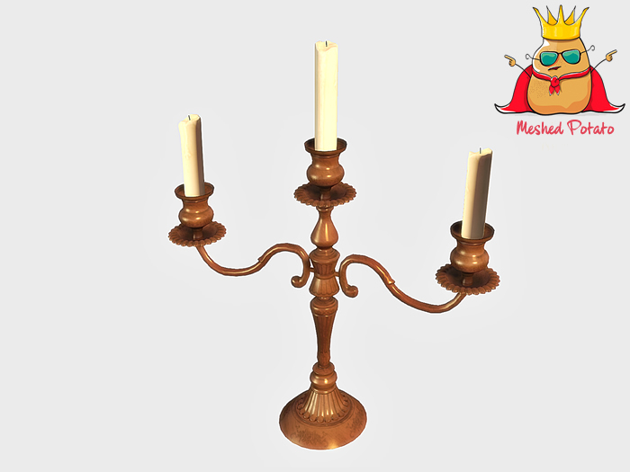 Meshed Potato - Antique Candle Holder - Full Perm Mesh