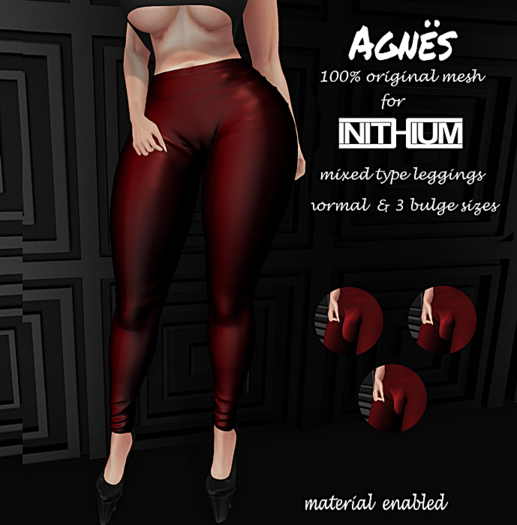 <Agnes> -Mixed/Tipe Kupra Leggings RED