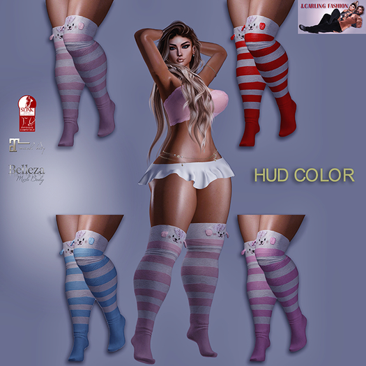 J.C & BC Socks  striped HUD COLOR