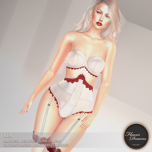 .:FlowerDreams:. Ria Lingerie - White