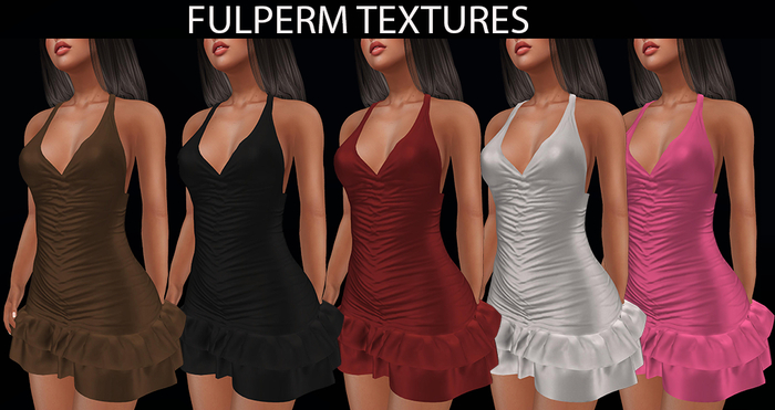 RADEX FULPERM TEXTURES Candy Ruffles Dress TyMesh FullPerm Mesh
