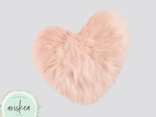 Ariskea[Lumi] Fur Pillow - Heart