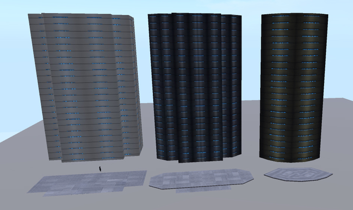 Futuristic SciFi Mesh Buildings