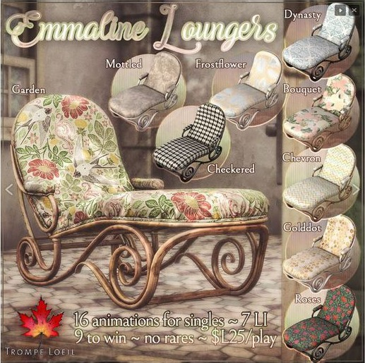 Trompe Loeil - Emmeline Lounger Roses