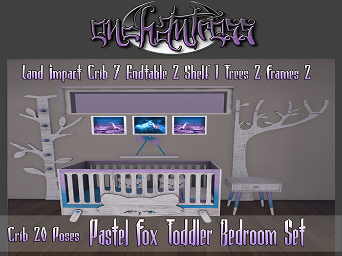 {Enchantress] Pastel Fox Toddler Bedroom Set