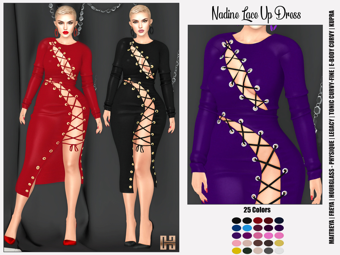 [hh] Nadine Lace Up Dress