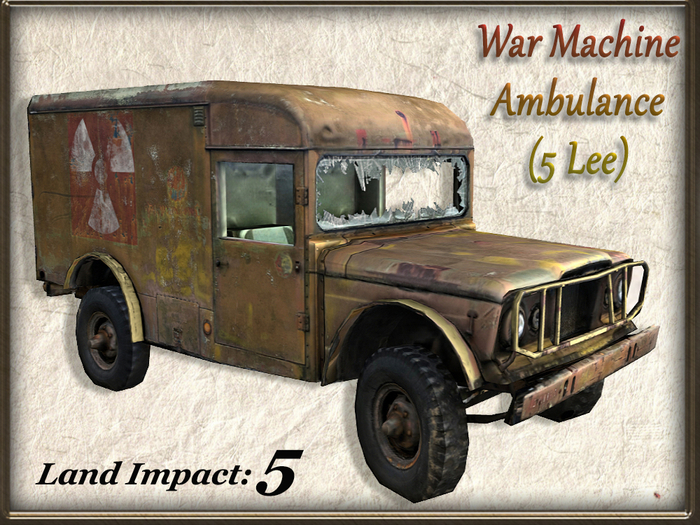 War Machine -Ambulance (5 Li ) Full Perm