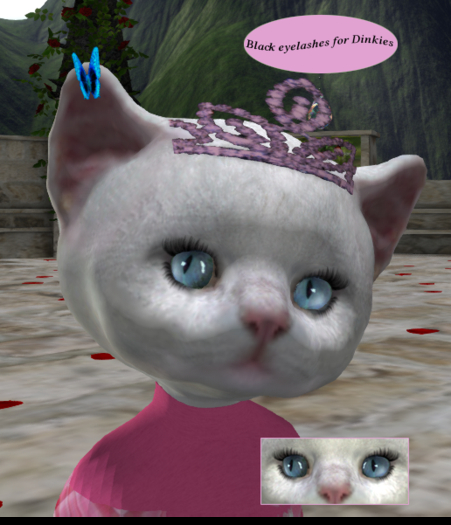 Black eyelashes for Dinkies