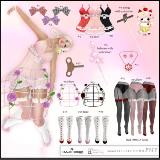 #12 CRINOLINA PINK-[GIULIADESIGN] -LITTLE DOLL-RARE