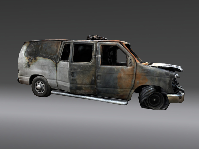Burnt out Van