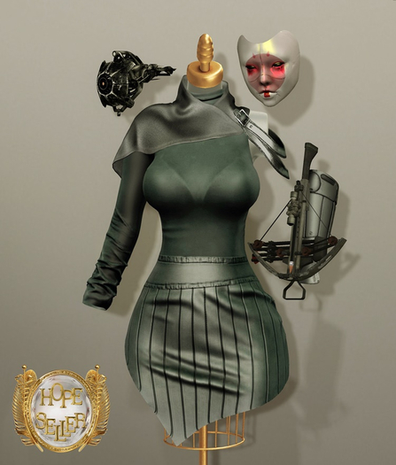 [HS] Yoshiko Cyber Dress Set [Turquoise]