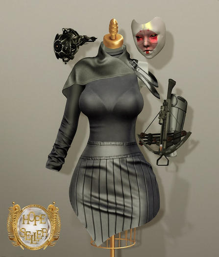 [HS] Yoshiko Cyber Dress Set [Deep Sky]