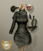 [HS] Yoshiko Cyber Dress Set [Black]