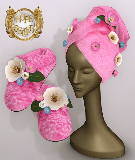 [HS] Cute Cotton Robe Set [PURPLE]