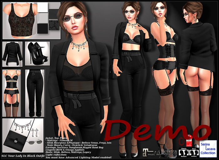 SLC Your Lady In Black Outfit Demo
