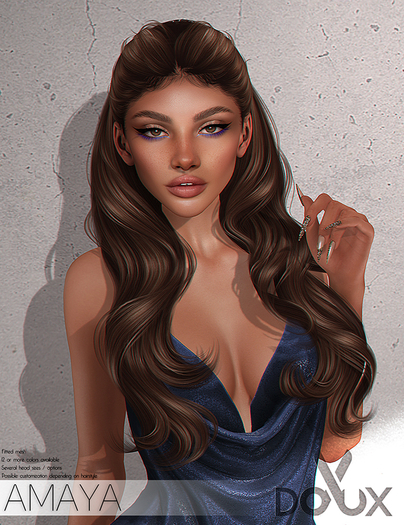 Second Life Marketplace - DOUX - Amaya hairstyle [BLOGGER PACK]