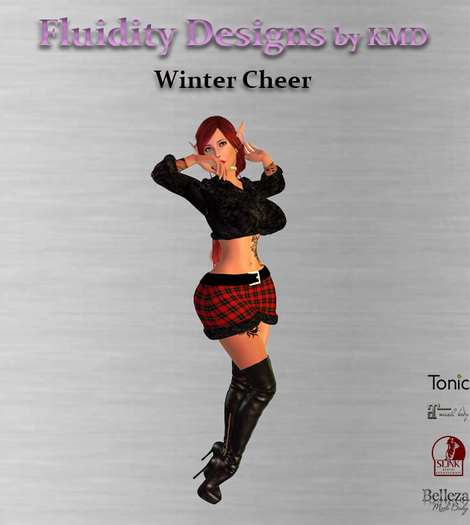 Winter Cheer Outfit - Red Plaid