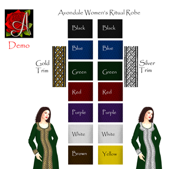Second Life Marketplace - Avondale Women's Ritual Robe - DEMO