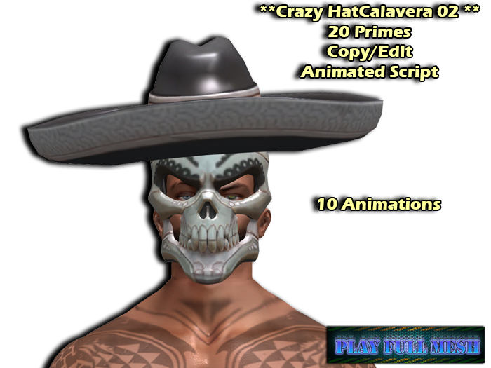 **Crazy Hat Calavera 02**PlayFullMesh